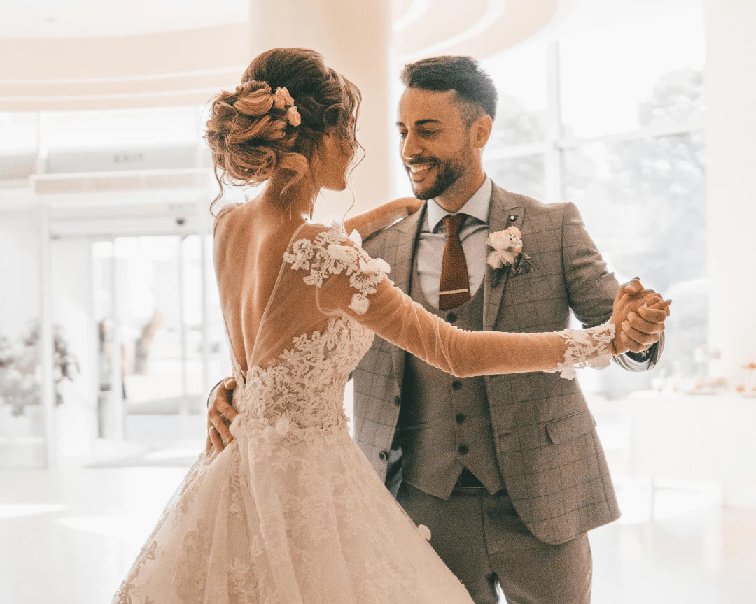 Armenian couple enjoying a traditional dance